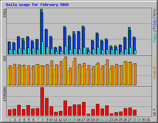 Daily usage for February 2026