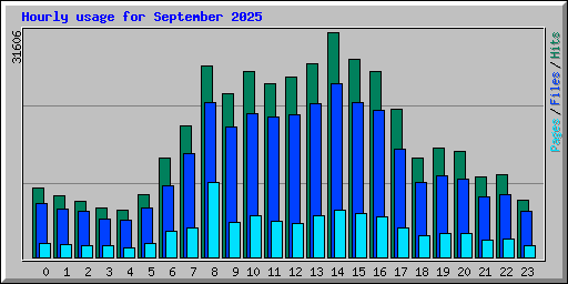Hourly usage for September 2025