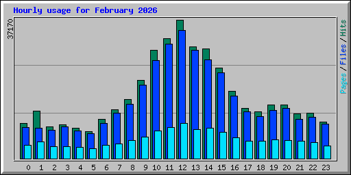 Hourly usage for February 2026