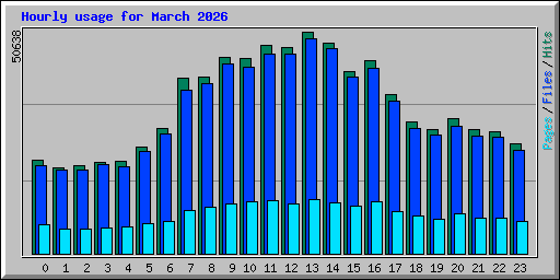 Hourly usage for March 2026
